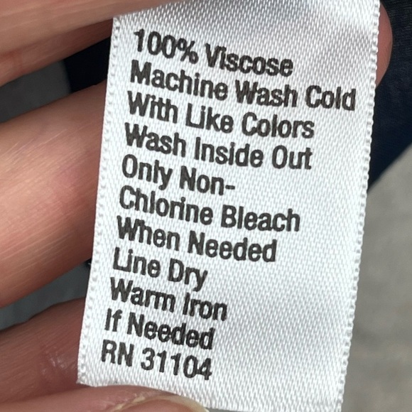 CYNTHIA ROWLEY Nautical Sheer Blouse Popover Navy Blue Window Pane Print Medium - Picture 11 of 16